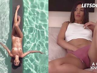 BFFs Carolina Abril & Penelope Cross Enjoy Nasty Lesbian Fuck By The Pool - A sweetheart KNOWS