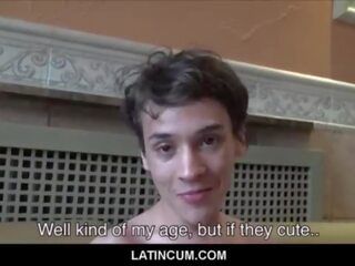 Amateur Skinny Latin Twink youngster Jael x rated film With Stranger Azul For Cash POV