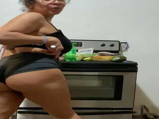 Anna maria grown-up latina alluring Dominican MILF in black part three